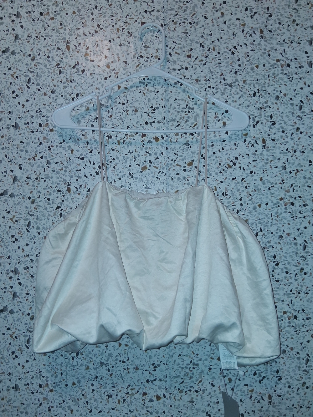Missguided Balloon Cami Crop Top Size XL Ivory NWT